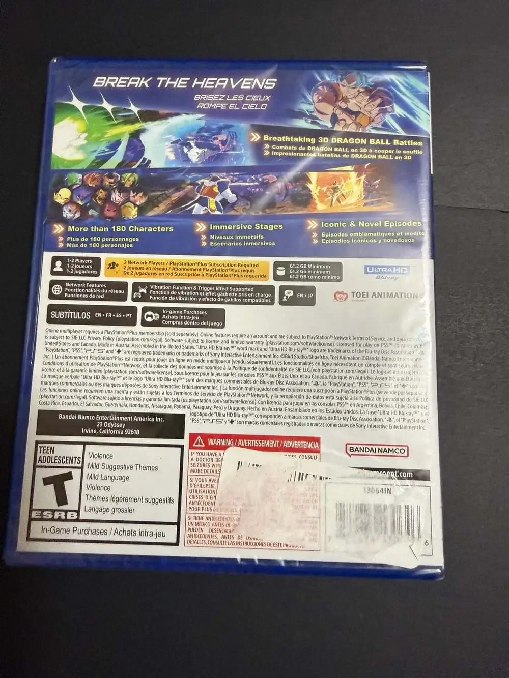Bandai Namco Dragon Ball: Sparking! Zero PlayStation 5 Game
